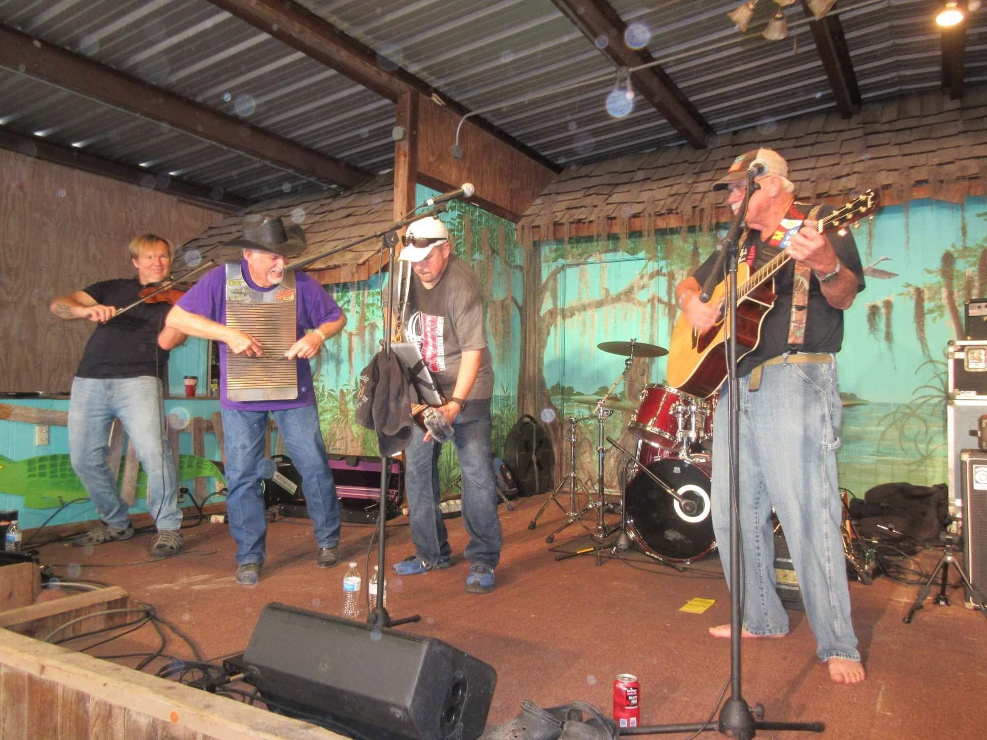 La Recolte performing Cajun music on stage