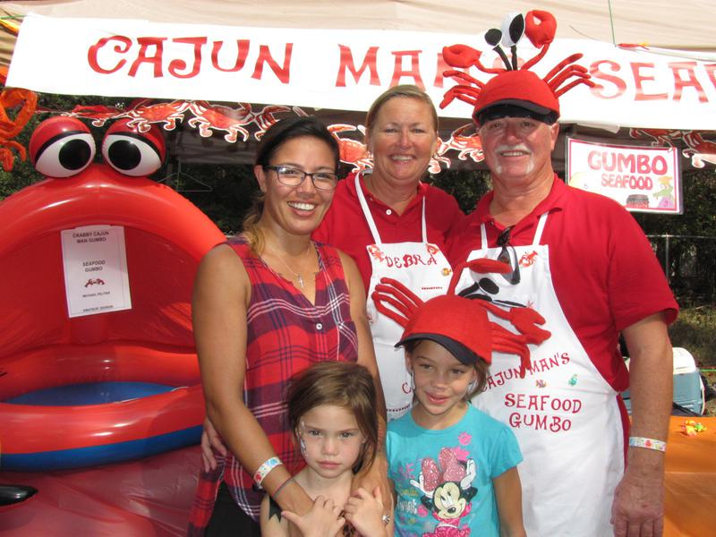 Seafood gumbo team posing at the Cajun Festival
